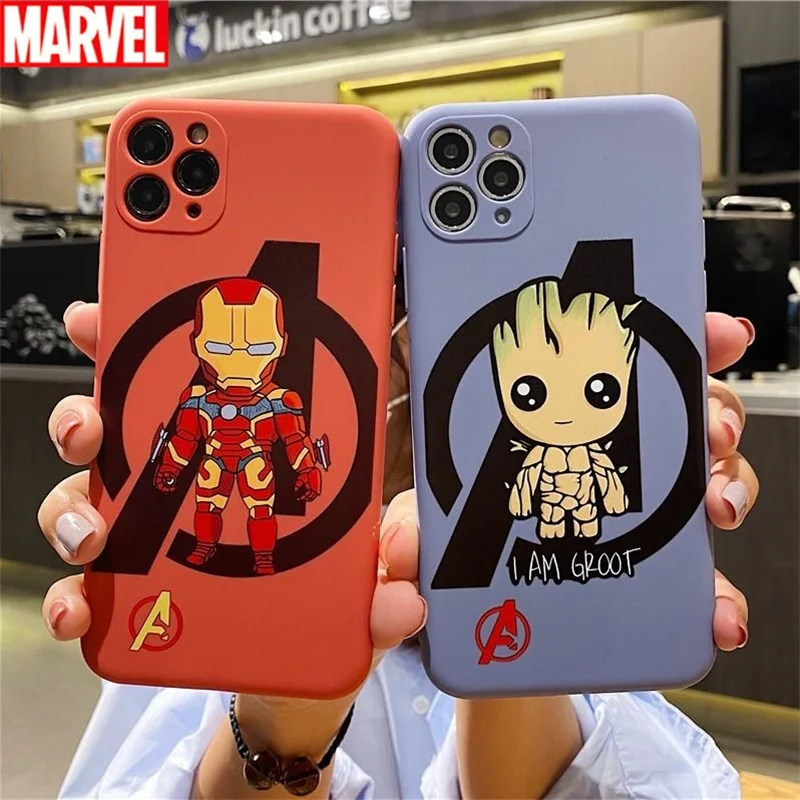 Marvel Iron Man Spiderman Matte Tpu Case For Iphone 11 Pro Max Xr Xs Max 7  8 Plus X Full Body Soft Fashion Cute Phone Back Cover - Mobile Phone Cases  \u0026 Covers - AliExpress