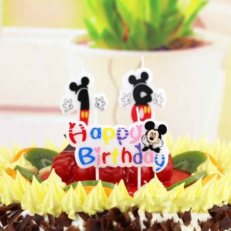 Cake Topper Party Decorations Supplies Minnie Mouse Birthday Cake Age Candle