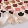 BYSIFA Winter Men Women Black khaki Pink Silk Scarf 90*90cm All-Match Pollka Dot Big Square Scarves Wraps Muslim Headkerchief 5
