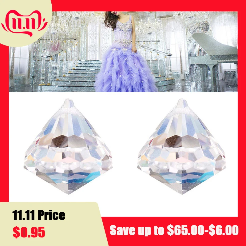 New 1PC 30mm Diamonds Glass Crystal Chandelier Parts Clear Suncatcher Lamp Decoration Pendant Prisms Lighting Ball