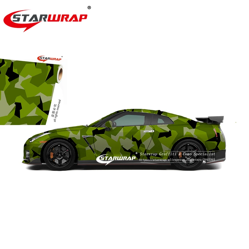 Starwrap камуфляжная виниловая пленка камуфляжная виниловая упаковка для автомобиля Наклейка велосипедная консоль компьютер Ноутбук кожа скутер мотоцикл