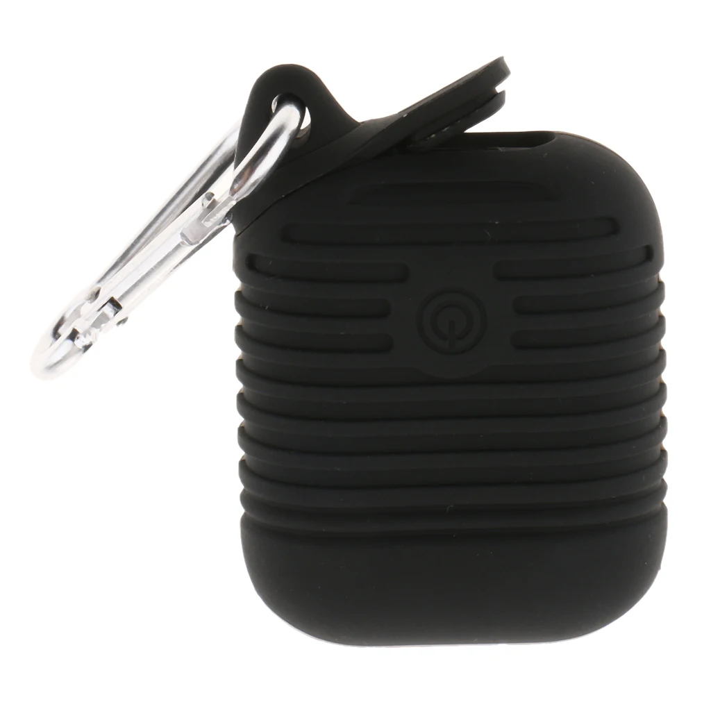 Mini Soft Silicone Case For Shockproof Cover For Apple Earphone Cases Ultra Thin Protector Case with Keychain