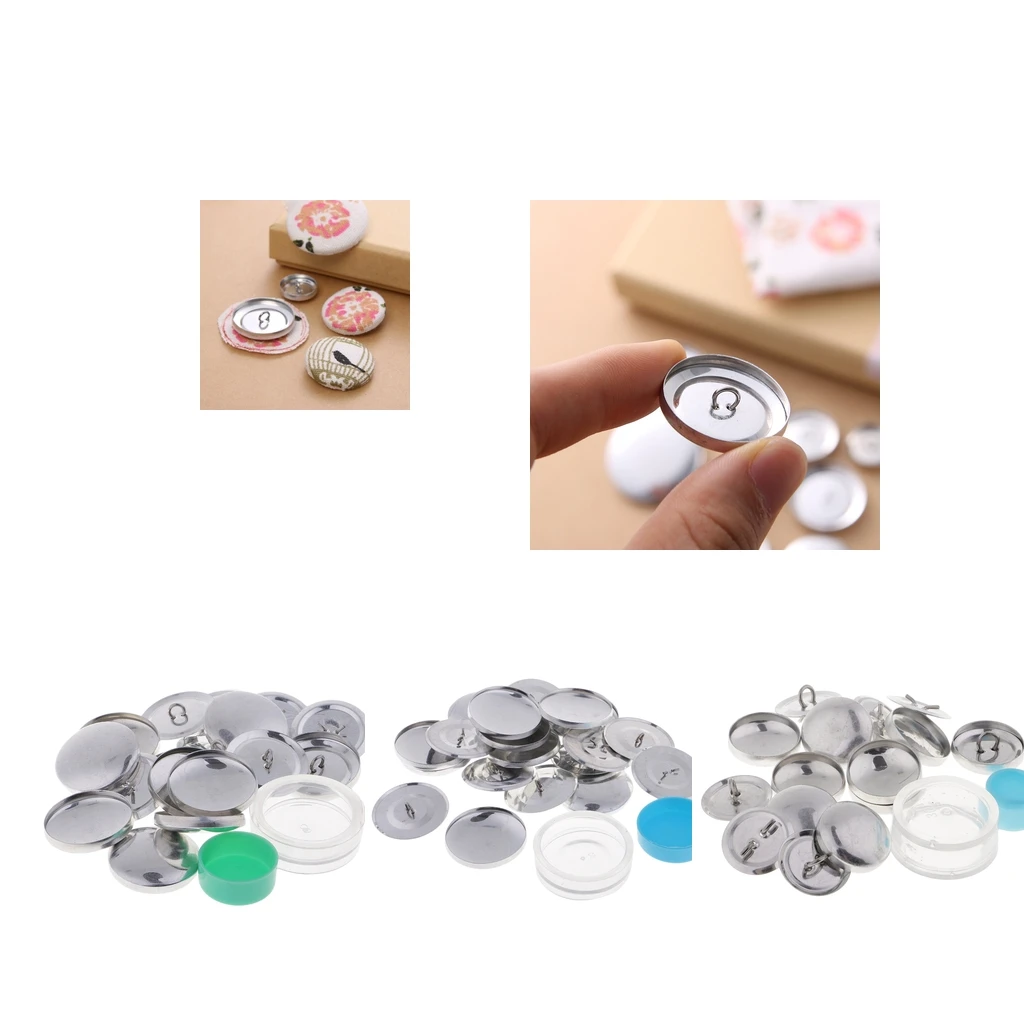 10 Set Machine Press Button Cloth Button Base Semi-finished Craft DIY