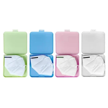 

Dustproof Face Mask Container Holder Waterproof Mouth Cover Storage Box Case Foldable Waterproof Storage Clip 4x