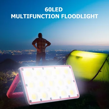 

60 LED Lantern Working Floodlight Multi-functional Practical Durable Classic Rechargeable Camping Outdoor Emergency Lamp