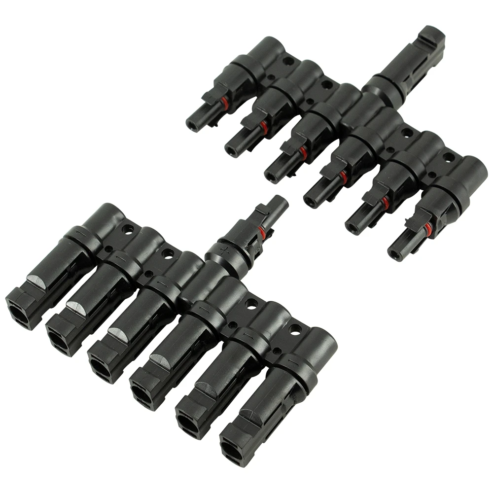 

1Pairs/2Pieces x MC4 T Branch 6 to 1 Solar PV Photovoltaic Connector with TUV UL for Solar Panel System 6T Branch MC4 Connectors