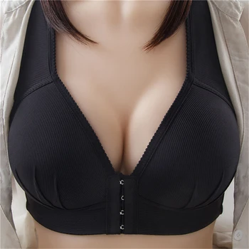 

Seamless On Piece Bra Women Daliy Solid Color Front Closure Wireless Underwear Fashion Female Non Adjustable Lingerie