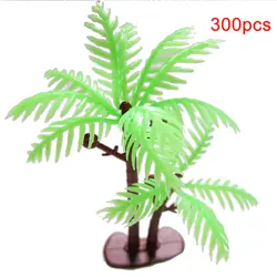 300 шт. 7,5X6 см пластиковые имитирующие модели растений украшения дерева для садоводства сцены песка стол Microlandschaft кокосовое дерево