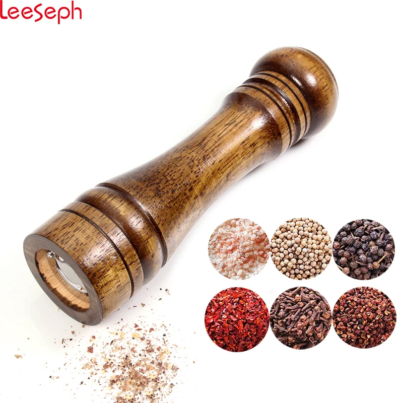 Classical Manual Salt And Pepper Grinder Oak Wood Seasoning Spice Grinder  5/8/10Inch Multi-purpose Mill Kitchen Cooking BBQ Tool - AliExpress