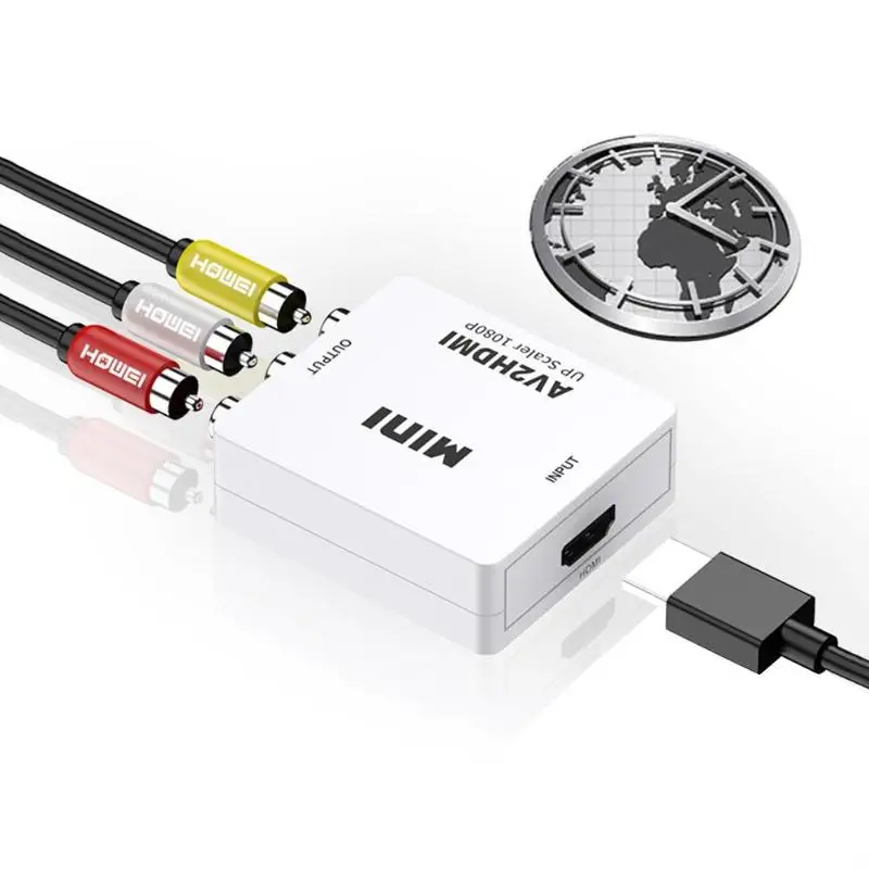 

HW-2105 RCA AV to HDMI Adapter Video Converter for Set Top Box DVD Game Console AV To HDMI Converter