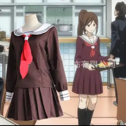 Горячее аниме вы не знаете? Я Сакамото девушки JK школьная Униформа JK женский костюм для косплея топ + юбка; юбка + шарф
