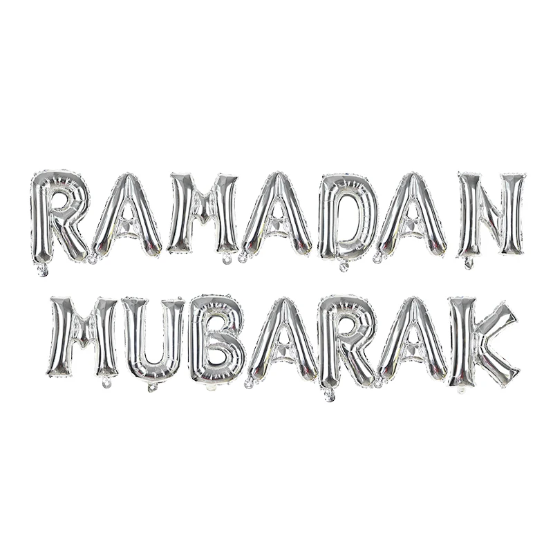 ПИСЬМО Воздушные шары Eid mubarak Happy ИД воздушные шары Исламской год в виде лисички, декор висячий мусульманские праздничные украшения - Цвет: RAMADAM MUBARAK B08
