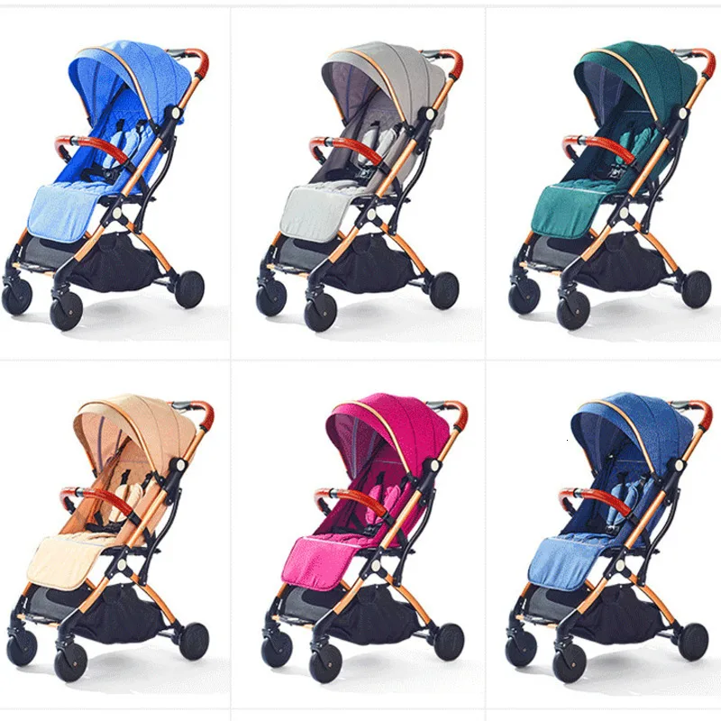 

ILcomun Baby Stroller Foldable Baby Buggy Car Travelling Pram Can Sit Lie Children Pushchair On Airplane Lager Shopping Basket
