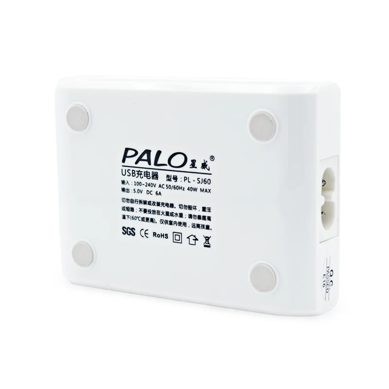 PALO EU, US, AU, UK, высокоскоростное универсальное микро USB зарядное устройство с 6 портами, USB настенный адаптер для iPhone 6, 6s, iPad, samsung, xiaomi, LG, зарядка