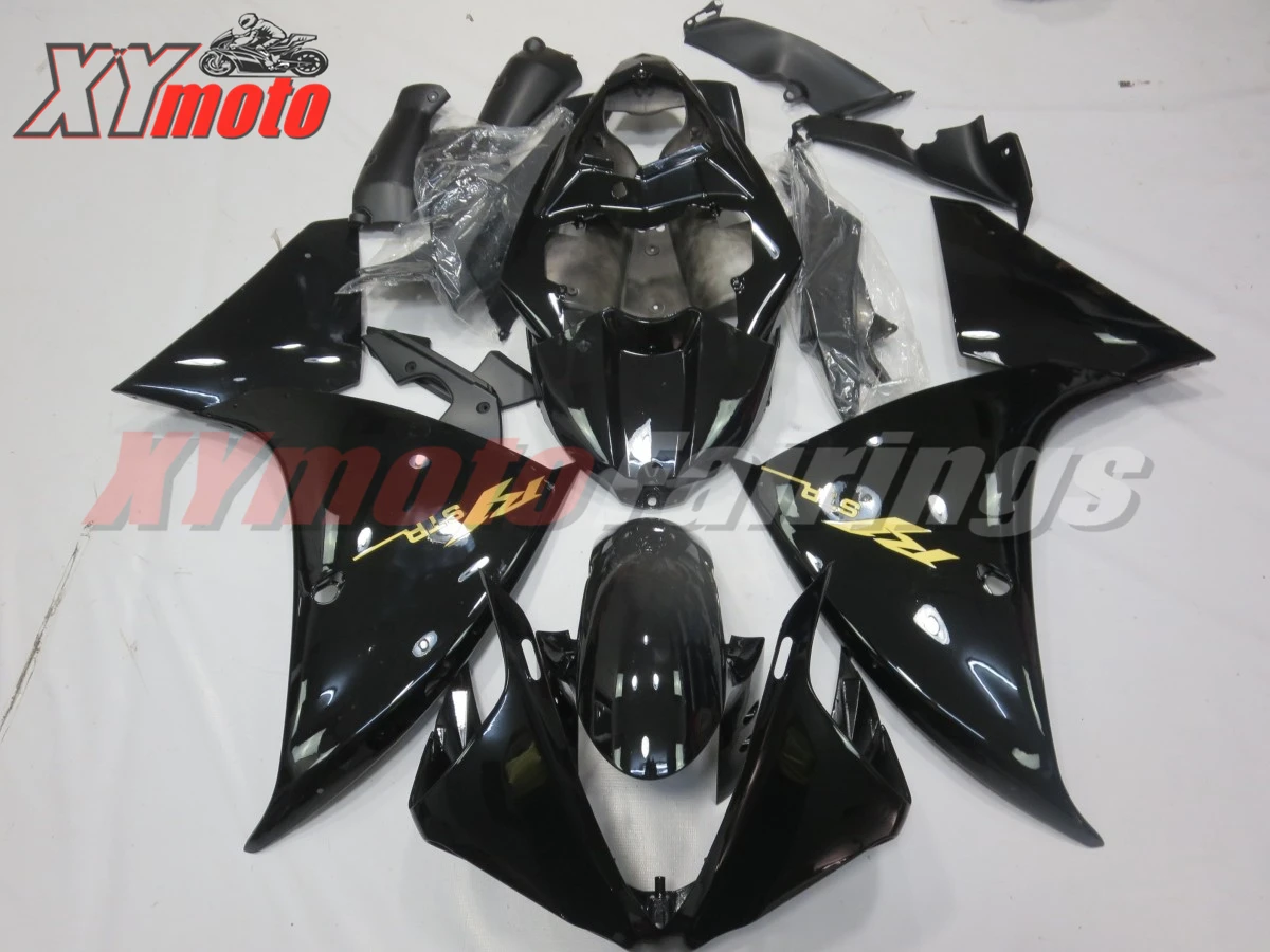 Комплект обтекателей для мотоцикла Yamaha YZF1000 R1 09 10 11 12 впрыска АБС-пластика обтекатель R1 2009-2012 глянцевый черный кузов