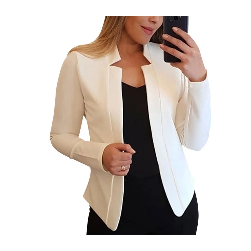 5XL Plus Size New Women Blazer Thin Long Sleeve Blazer Solid Color Office Lady Suit Coat 2021 Fashion Women Basic Coats Autumn rab coat womens Coats & Jackets