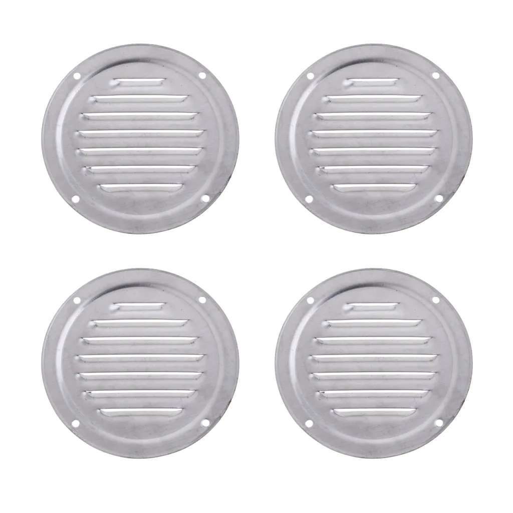 4pcs Stainless Steel Round Louvered Air Vent for Marine Boat RV Accessories