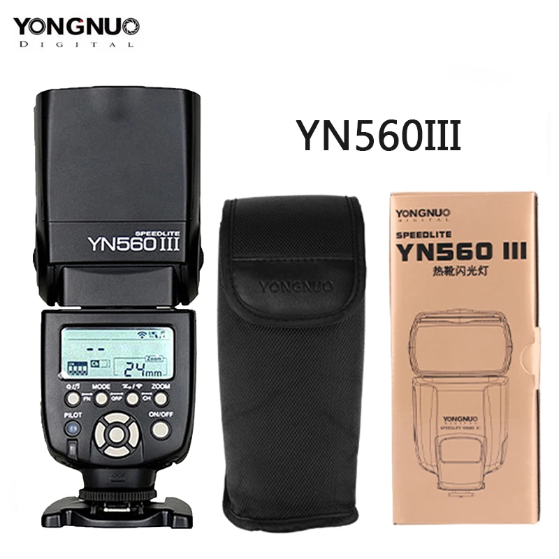 Беспроводная вспышка YONGNUO YN560III YN560 III Speedlite для Canon Nikon Olympus Pentax Fuji SLR DSLR Camera Flashlight |