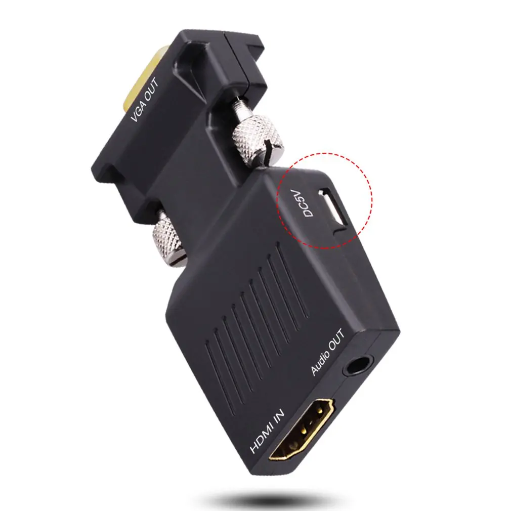 1080P адаптер сигнала HDMI Женский к VGA Мужской выходной кабель конвертер адаптер