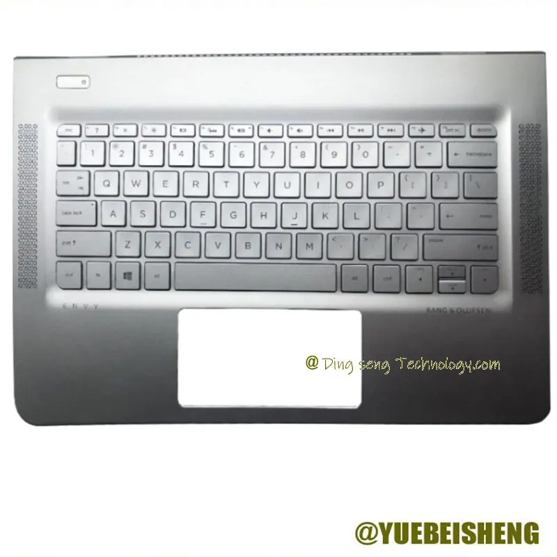 

YUEBEISHENG New for HP ENVY 13-AB TPN-I127 palmrest US keyboard upper cover,Silver