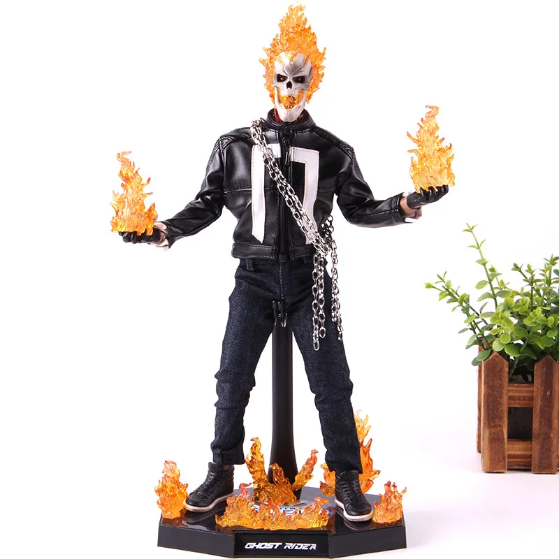 Marvel агенты щита фигура 1/6 масштаб TMS005 Ghost Rider фигурка ПВХ Коллекционная модель игрушки с светодиодный светильник
