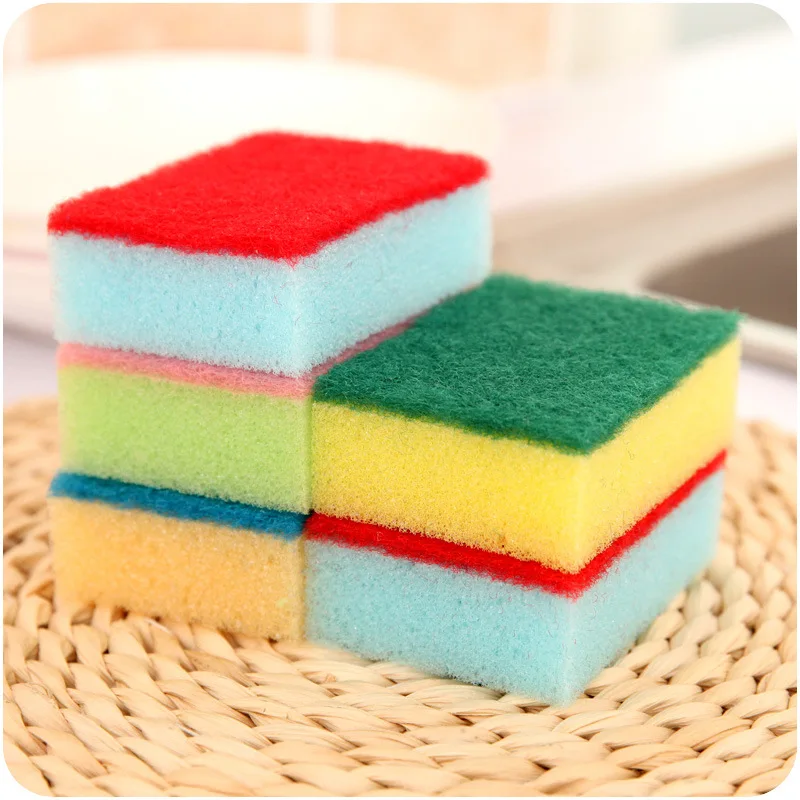 1/10Pcs Combination Double-sided Magic Sponge for Washing Dishes Kitchen Scouring Pad Decontamination Cleaning Brush Supplies