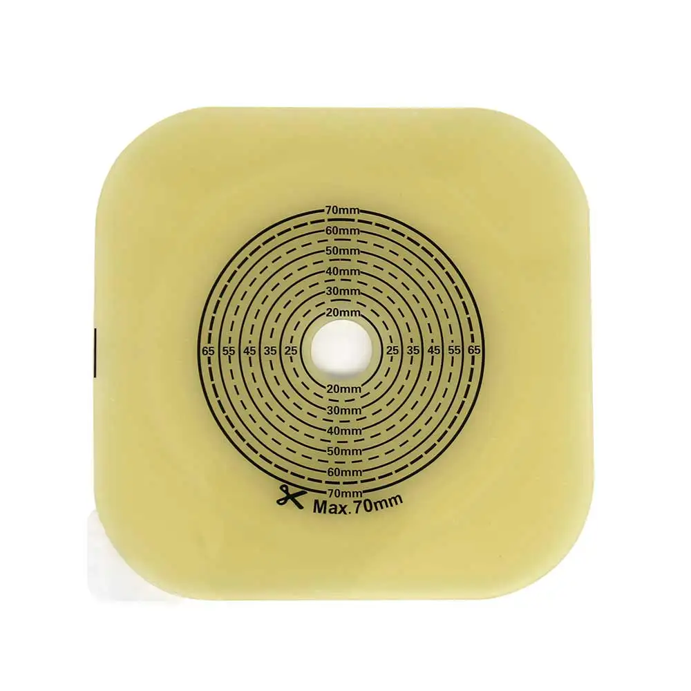 5 Pcs Colostomy Bags Baseplates Max Cut 70mm Hydrocolloid Stoma Care Durable Skin Barriers Two-Pieces Ostomy Bags Plates 5