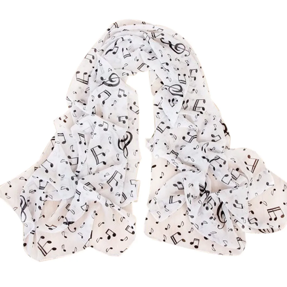 Шарф 2020 Новое поступление Модный женский длинный шарф с музыкальными нотами