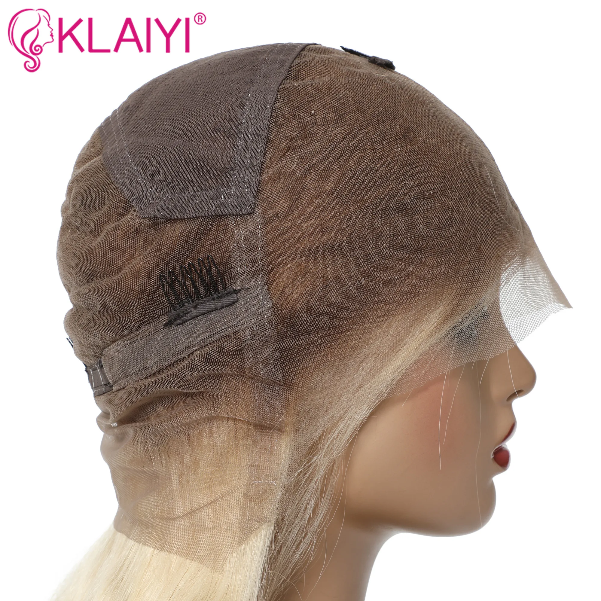 Klaiyi волосы T4/613 прямые 13X4 человеческие парики 12 22 &quotremy Волосы Омбре блонд цвет
