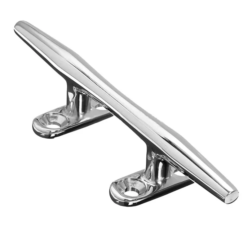 

5 inch Heavy Duty Base Boat Dock Deck Rope Cleat Marine Bollard Yacht Stainless New
