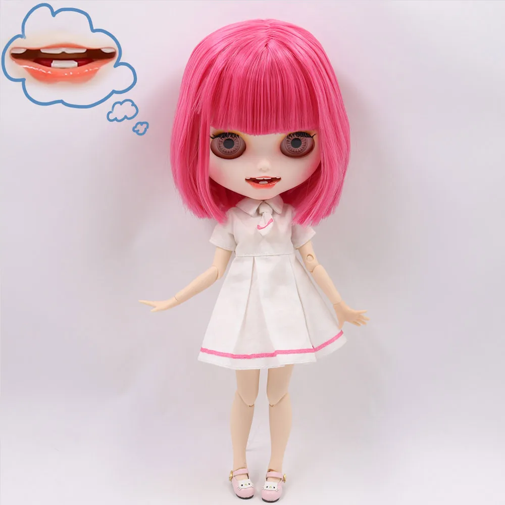 Ледяной DBS Blyth кукольные нет. BL2476 розовые волосы резные губы клыки матовая лицевая