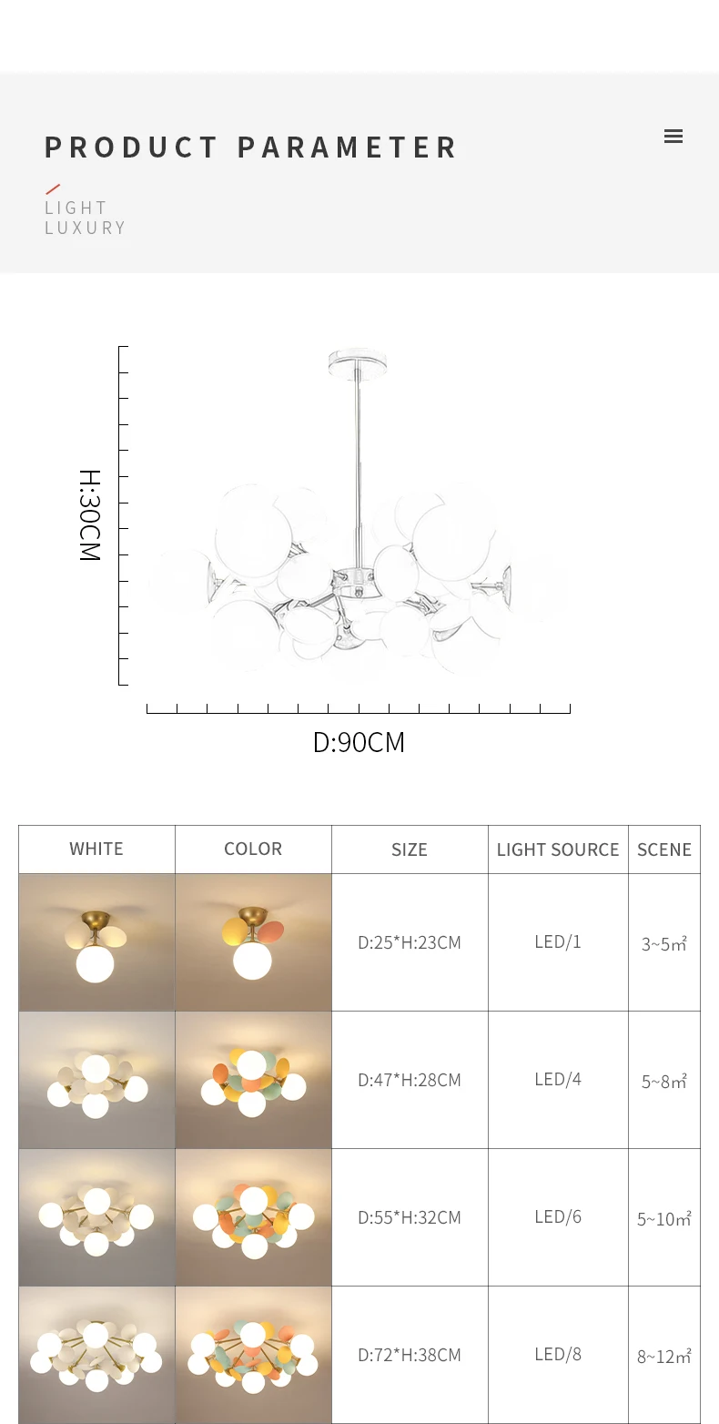 bubble chandelier New hot sale chandelier flower lamp warm children's room bedroom lamp ceiling lamp led creative boy girl room living room lamp large chandeliers