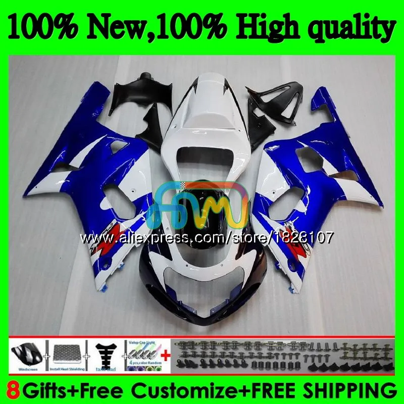 Горячая K1 средства ухода за кожей для SUZUKI GSXR-750 синий GSXR600 01 02 03 35BS образования легкой пены. 3 GSXR 750 600 ввиде горшка 01-03 CC GSX-R600 GSXR750 2001 2002 2003 обтекатель - Цвет: No. 1