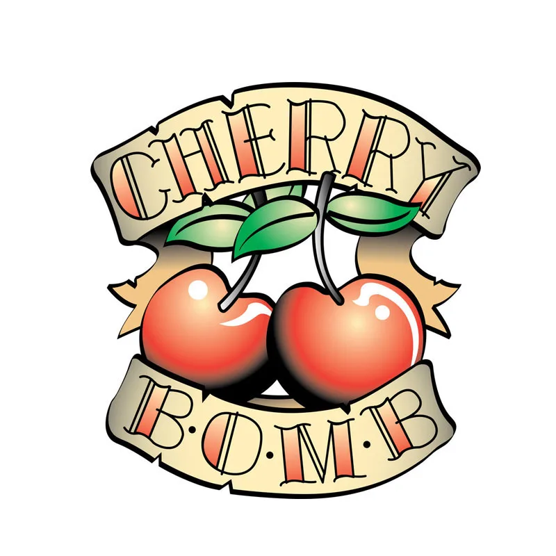 

Interesting Car Sticker Cherry Bomb Motorcycle Accessories KK Vinyl Cover Scratches Waterproof PVC 12.3cm X 11.6cm