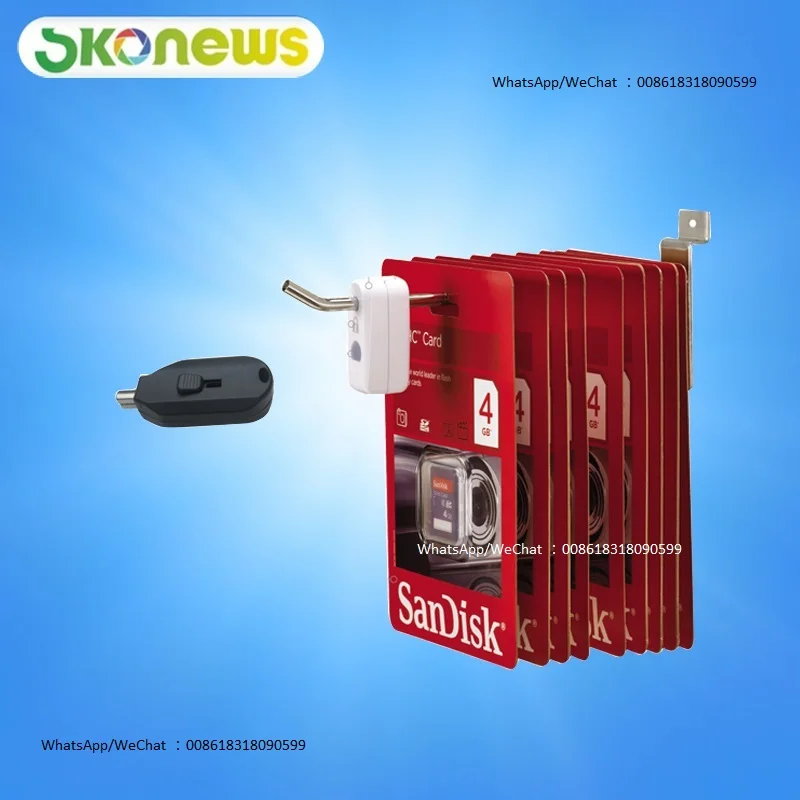 EAS Hook display stop lock security locking hook retail store display Anti-lost antitheft plastic lock catch with magnet key
