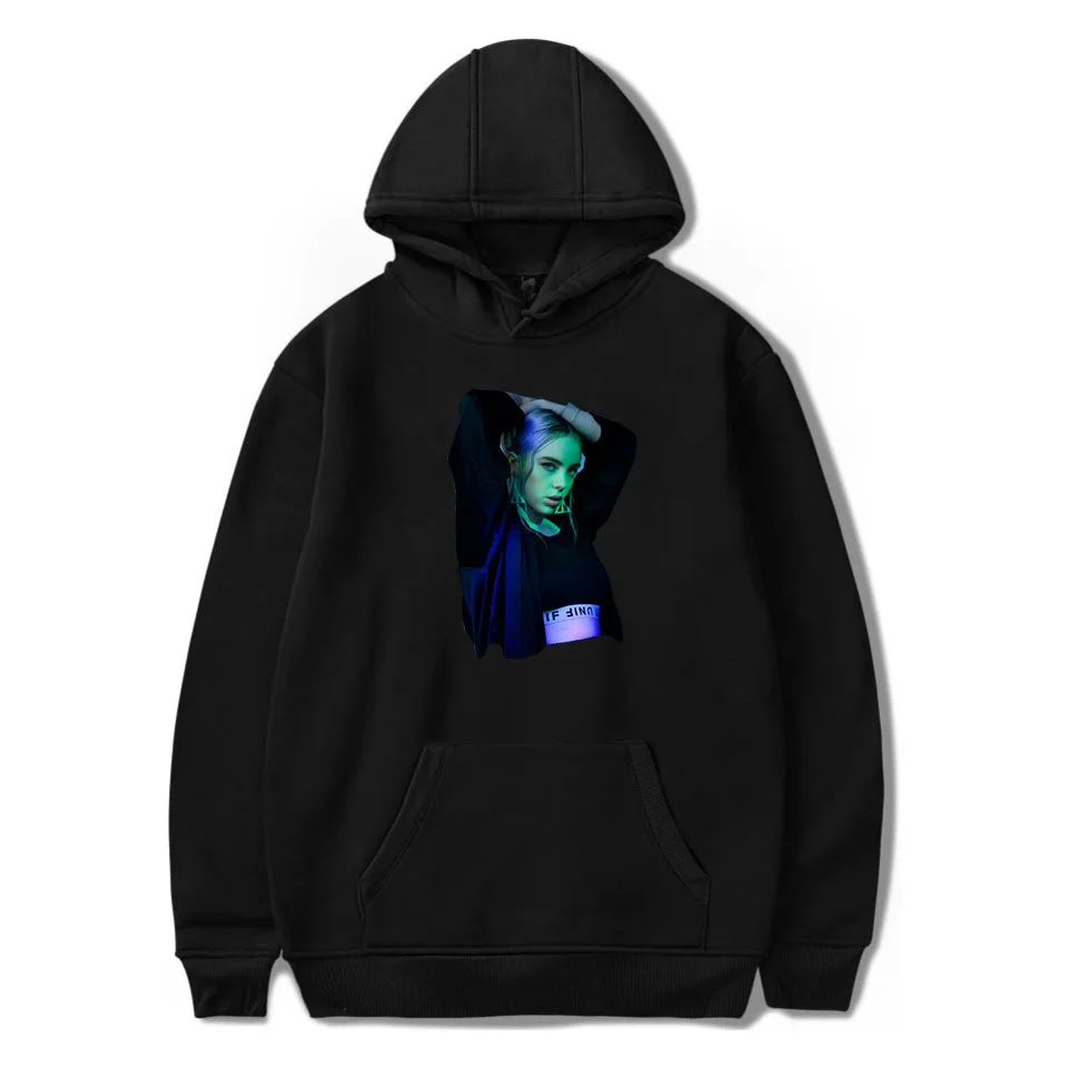 Популярные женские уличные толстовки Billie Eilish толстовка мужские повседневные толстовки с длинным рукавом хип хоп пуловеры одежда