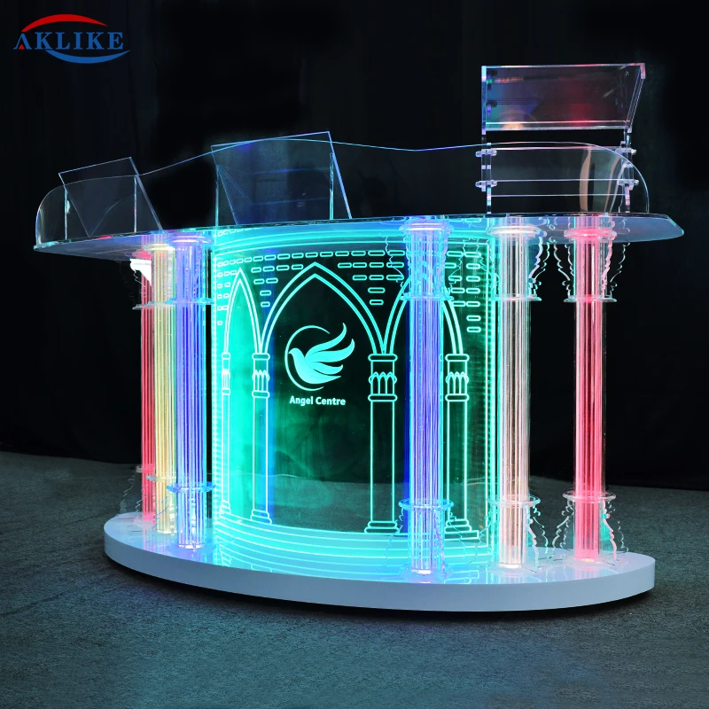 Modern DJ Pro Event Table II Portable AKLIKE DJ Booth Truss Facade+Lights Nightclub, Bar, Home,Party,Outdoor ,Events Usage