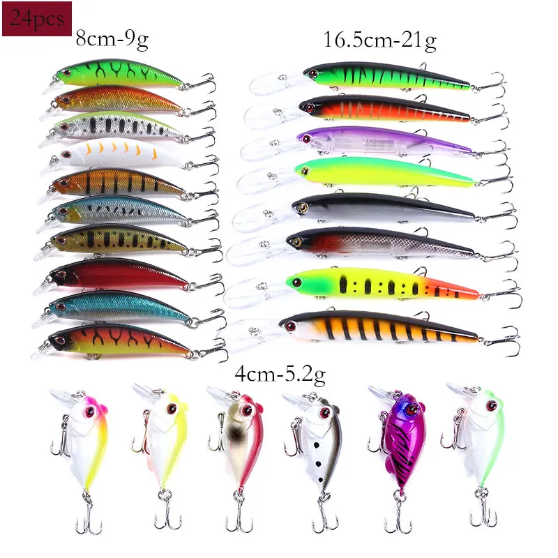 

New Fishing Set Wobblers Fishing Lure Set Minnow Trolling Artificial Bait Bionic Fish Big Wobbler Deep water Hard Lure