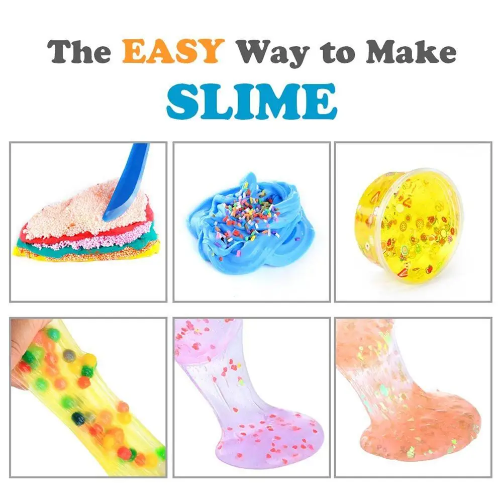 72 Pack Making Kits Supplies for Slime Diy Handmade Color Foam Ball Granules Material Set Container slime kit