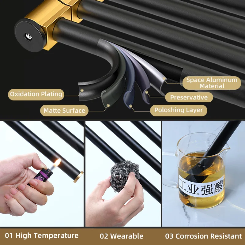 Bathroom Towel Rack Bathroom Shelf Punch-Free Rotating Towel Holder Clothes Storage Rack Home Organizer Organizer
