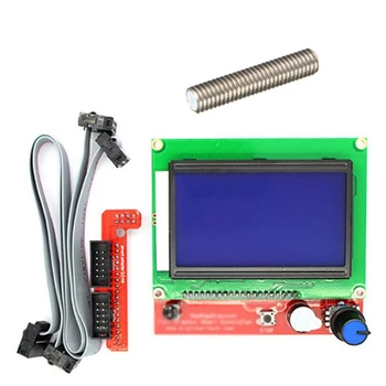 

1 Set 12864 LCD Ramps Parts RAMPS 1.4 Controller Control Panel & 1 Pcs M6X30 1.75Mm Thread Nozzle Throat with Teflon