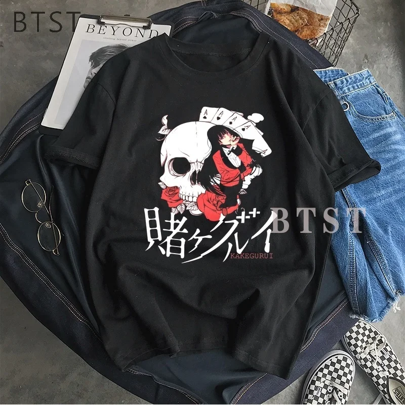 Футболка Kakegurui мужская с японским аниме топ коротким рукавом для косплея в стиле