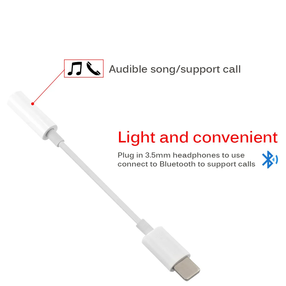 Aux аудио конвертер адаптер Белый телефон разъем для наушников Наушники Bluetooth адаптер IPhone для IOS прочное зарядное устройство
