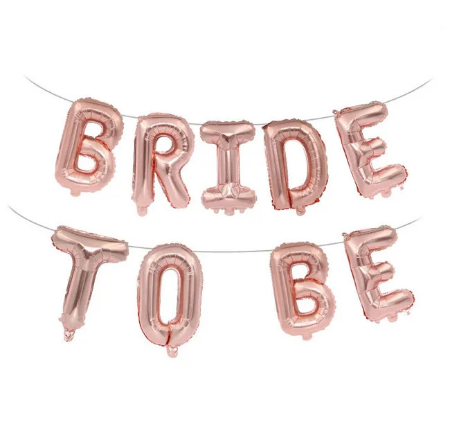 Свадебный баннер для невесты, свадебные воздушные шары для невесты, вечерние девичники для невесты, вечерние украшения для девичника - Цвет: 16inch bride to be