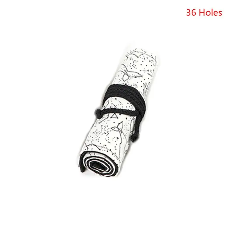 36 holes Созвездие 12/24/36/48/72 отверстия холст РОЛИК ручка Шторы Карандаш сумка чехол для макияжа - Цвет: 36 holes