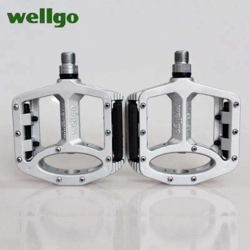 Silver Wellgo педали MTB 2 герметичные подшипники велосипедные педали для bmxроуд горный велосипед педали широкий Магниевый сплав велосипедные педали - Цвет: Silver