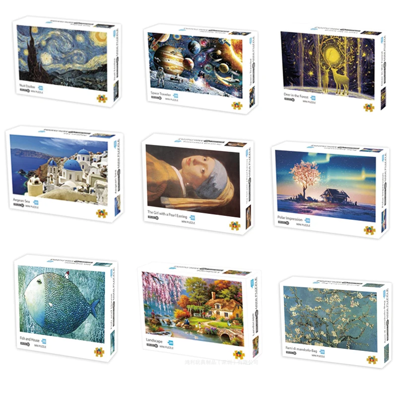 

1000 pieces Landscape mini puzzle educational toys for adults children kids games Toys Gifts Mini jigsaw puzzles