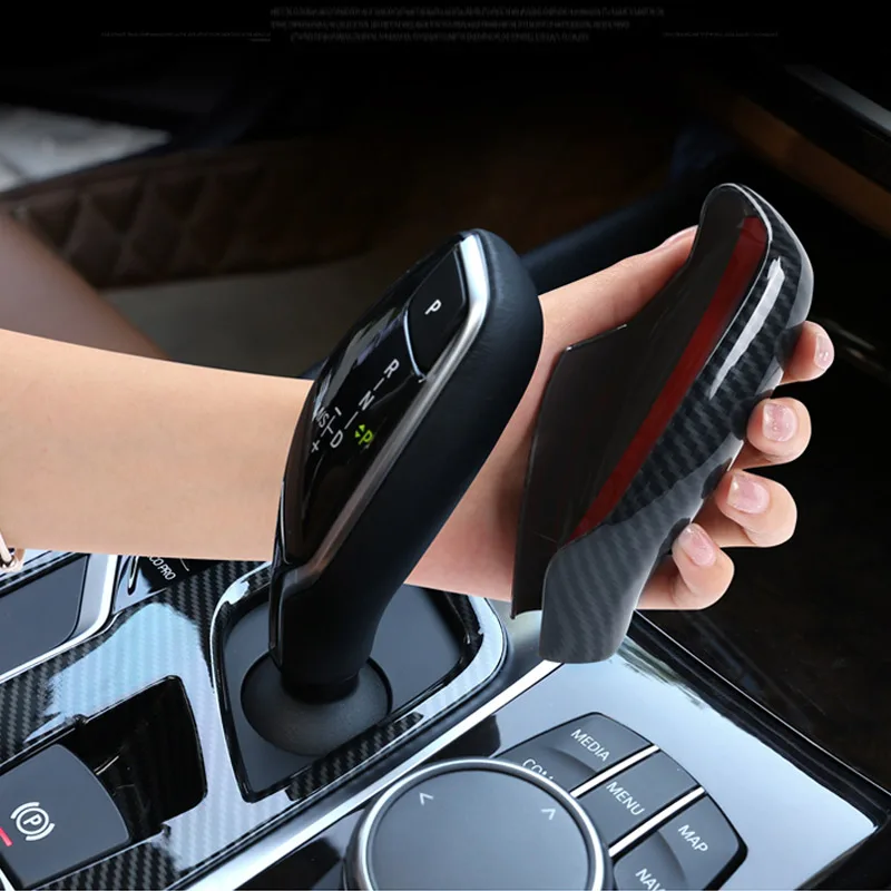 

Carbon Fiber Style ABS Sticker For BMW X3 X4 G01 G02 Car Gear Shift Head Trim For BMW 5 6 7 Series G11 G12 G30 2018 2019