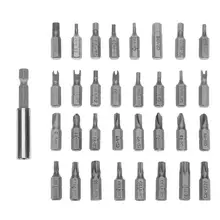 33 шт. отвертки Советы Безопасности вскрытия доказательство набор Бит Torx Шестигранная звезда гаечный ключ инструмент легированная сталь насадки Биты для отвертки инструменты