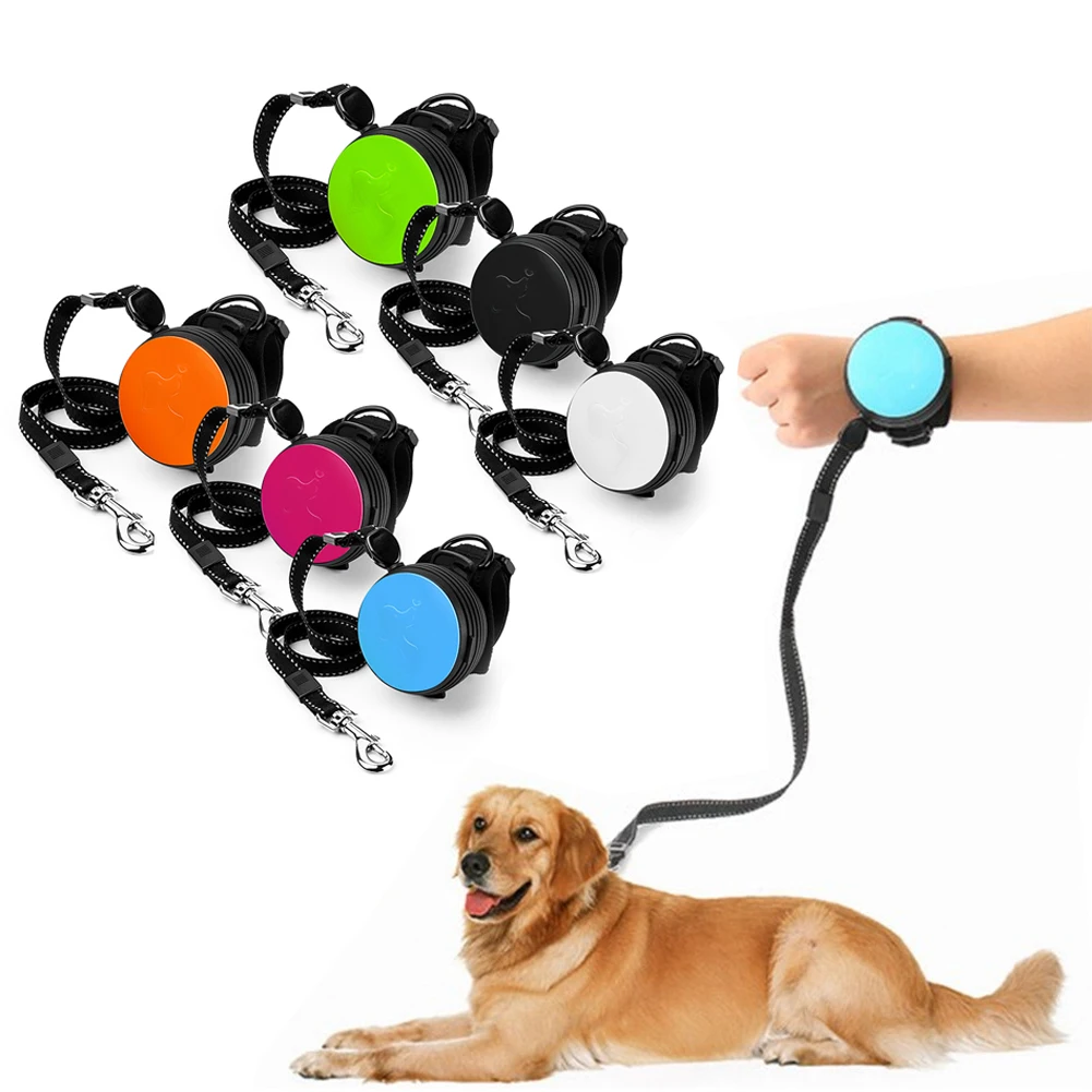 1 Pcs Pet Traction Rope Adjustable Handsfree Wrist Retractable Strap